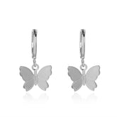 Silver Fluttering Butterfly Earrings and Necklace Set